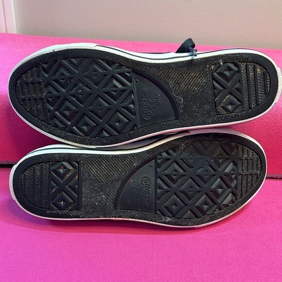 Converse Black “Denim” Look Padded Tongue Low Tops W6 - Picture 6 of 7